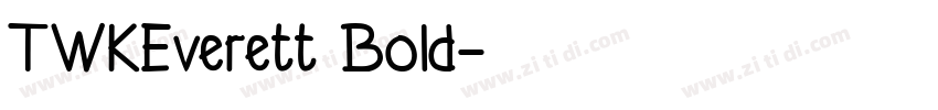 TWKEverett Bold字体转换